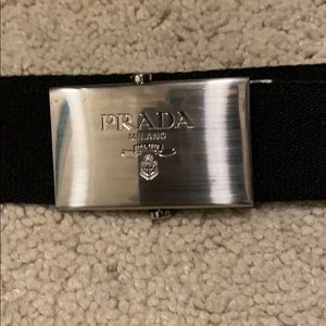 Prada Nylon & Saffiano Leather Belt